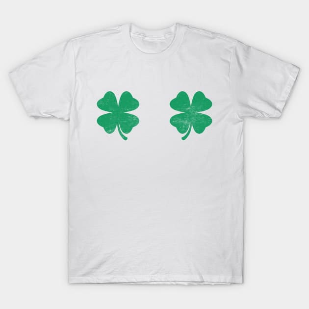 Shamrock Boobs St. Patrick's Day T-Shirt by Luluca Shirts